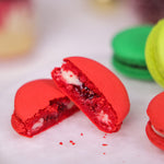 french macaron with raspberry filling