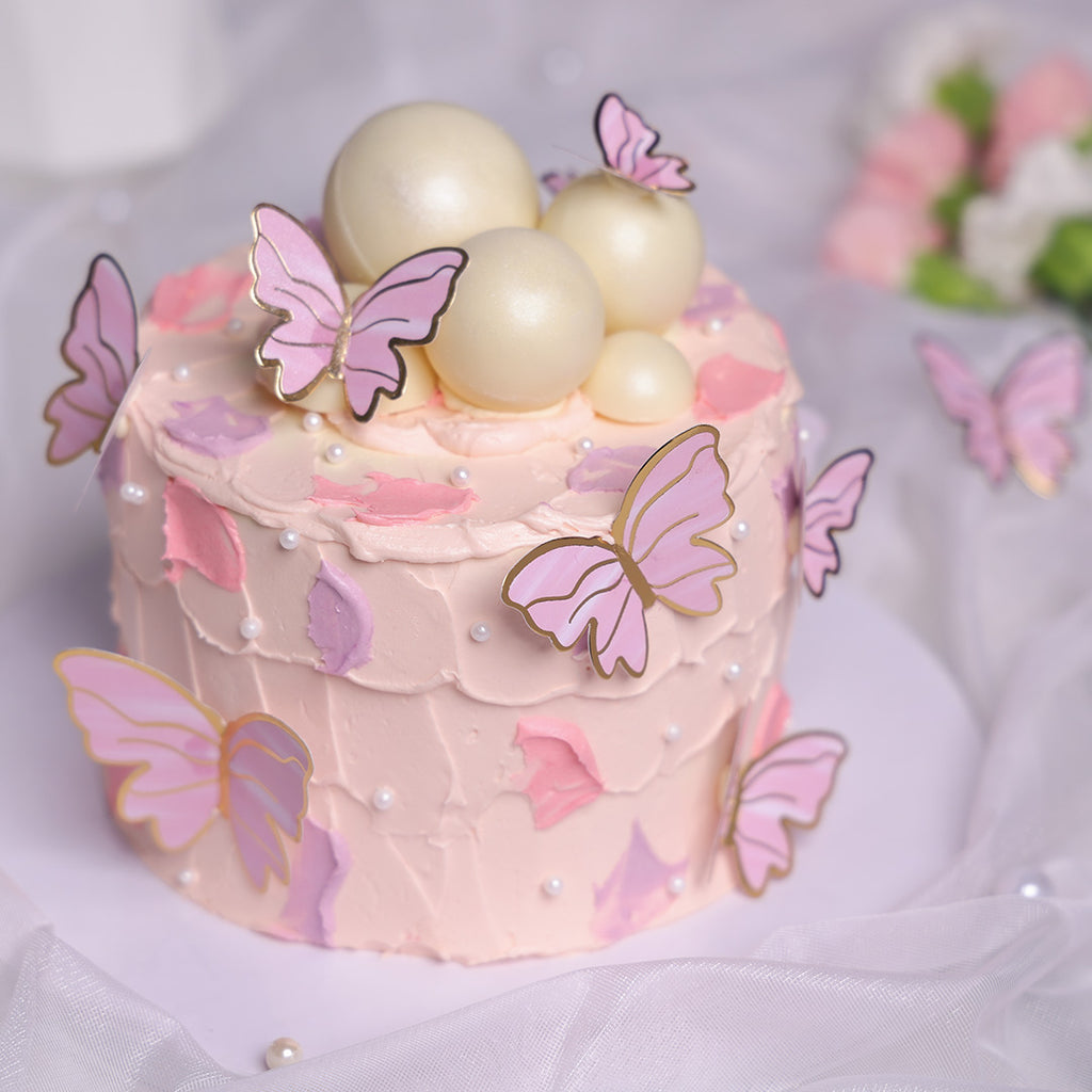 pink butterfly Cake