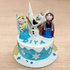 Anna, Elsa and Olaf frozen theme cake