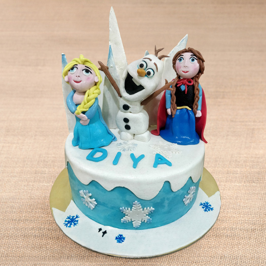 Elsa and Anna Frozen cake