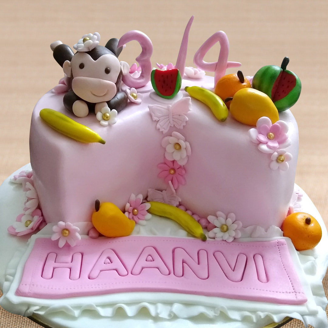 9 Month Birthday Cake | Pink Birthday Cake for Girl | Custom Cakes ...