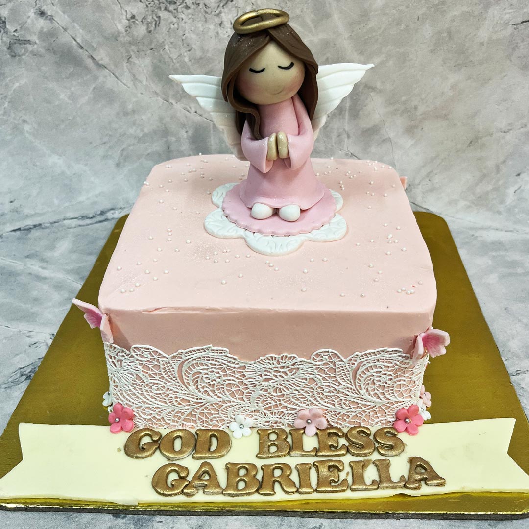 Kara's Party Ideas Angel Princess Girl Birthday Christening Party Planning  Cake Ideas