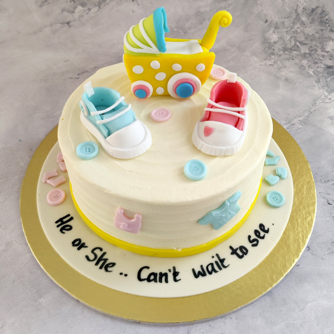 Baby Pram Cake | Baby Shower Cake | Order Custom Cakes in ...