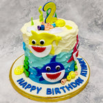 Baby Shark theme Cake - close up