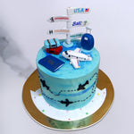 A beautiful birthday cake for travel lovers. This travel theme cake holds all the elements for a person travelling to other countries