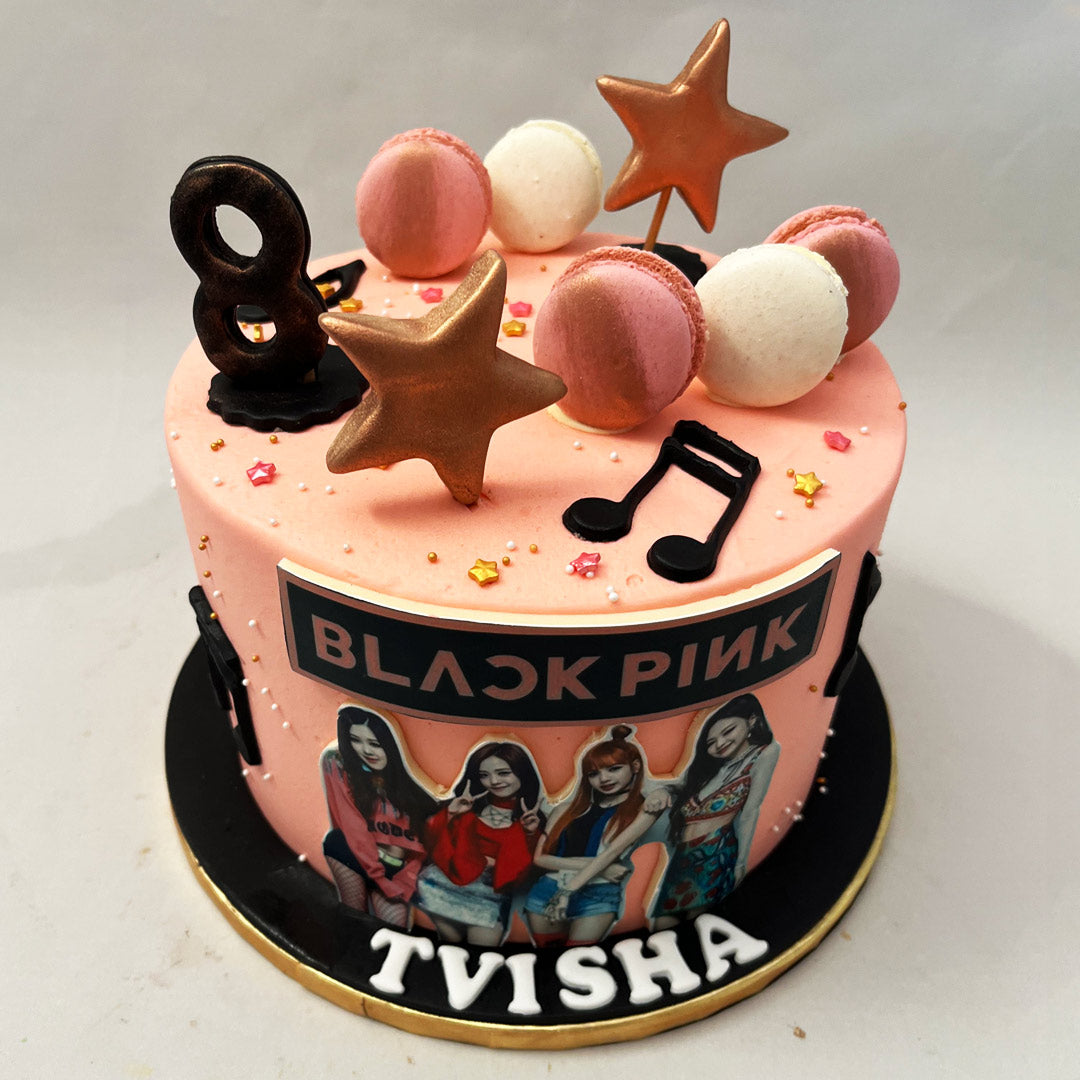 BLACK PINK THEMED CAKE | By Jane Sanes - YouTube