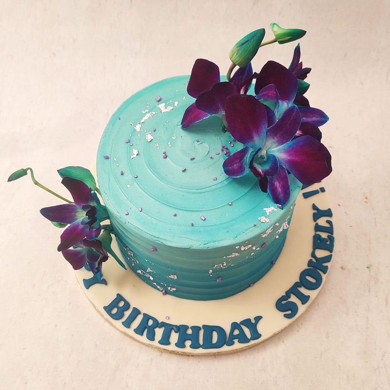 Blue Orchid Cake