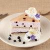 We make this blueberry cheesecake using frozen whole berries imported all the way from Belgium. No colors or flavoring is used in this no bake cheesecake. What you ultimately bite into is pure blueberry bliss.