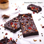 Dark chocolate brownie slab