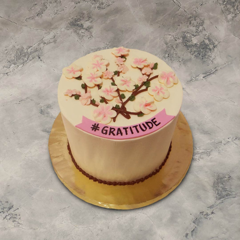 Cherry blossom theme cake to celebrate a occasion with calmness and beauty. This sakura cake is a best birthday cake for mom