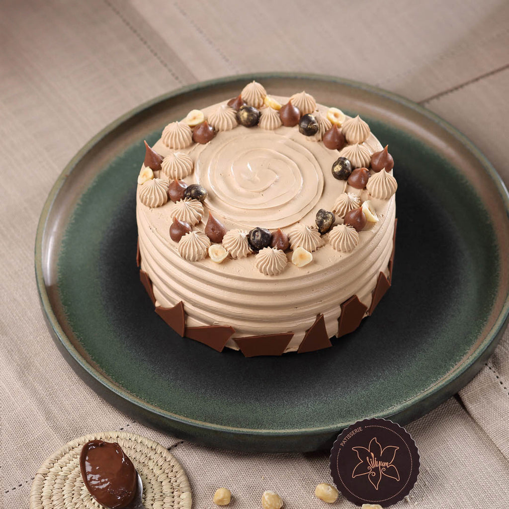 Chocolate Hazelnut (Nutella) Cake Top View