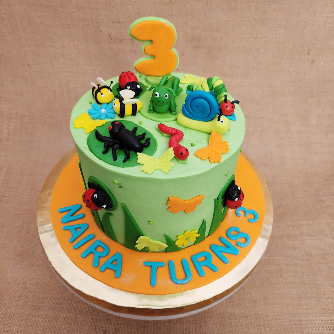 Bugs and Bee Cake | Kids Birthday Cake | Order theme Cakes Online ...