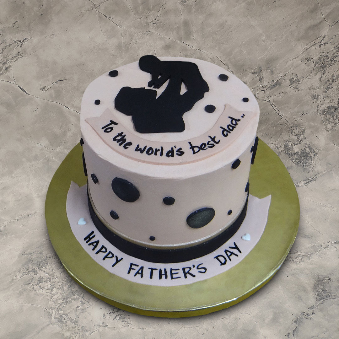 Blue Mustache Dad Birthday Cake - Online Cake for Dad birthday