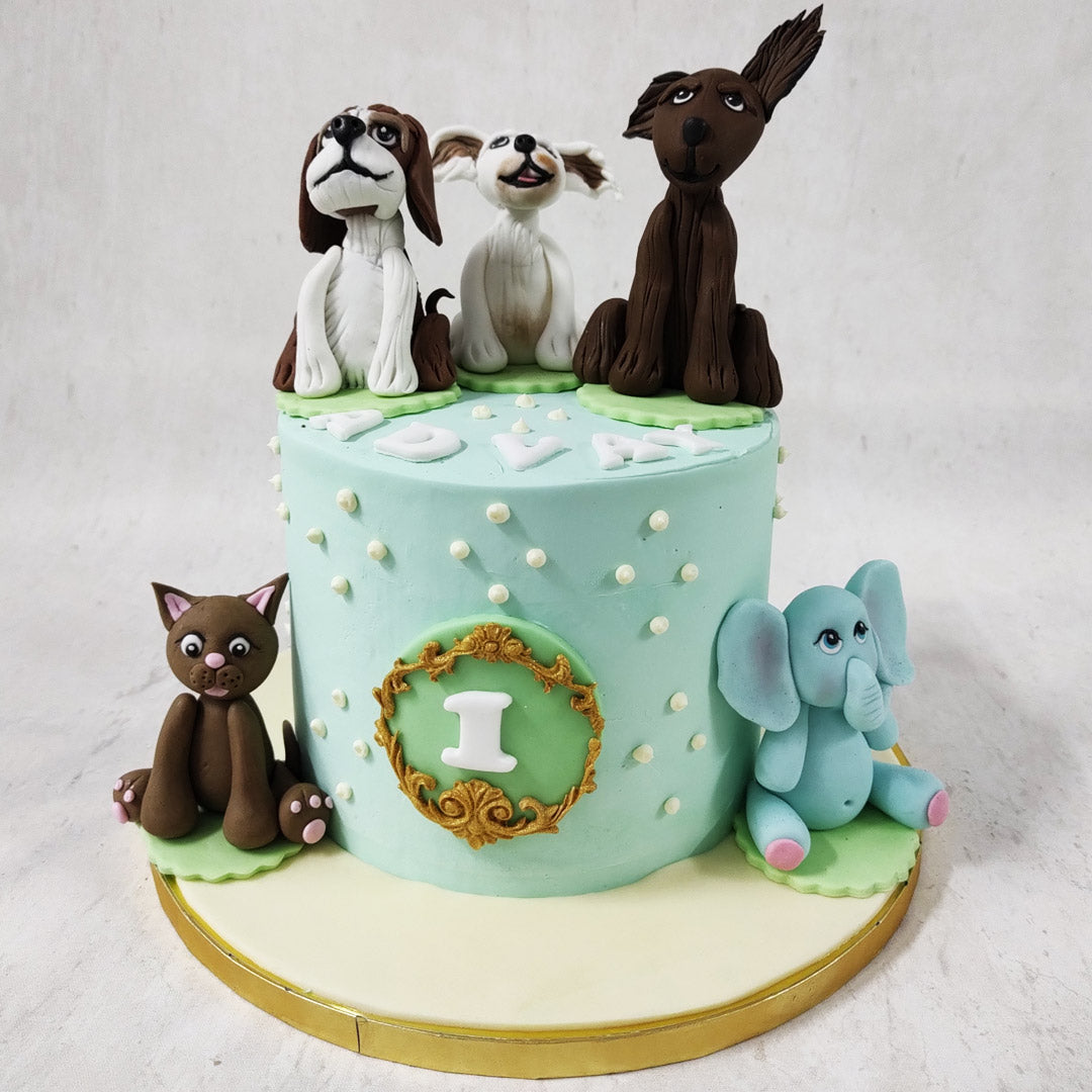 Pets Cake | Dog and Cat Cake | Animal Theme Cake – Liliyum ...