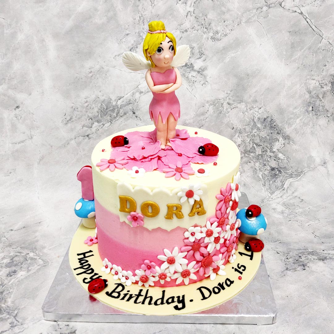 2 Tier Buttercream Birthday Cake With Dora The Explorer Diego Birthday Cake  And Fondant Stars - CakeCentral.com