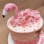 Top view of flamingo cake which is definitely a best option as a birthday cake for mom on her special day