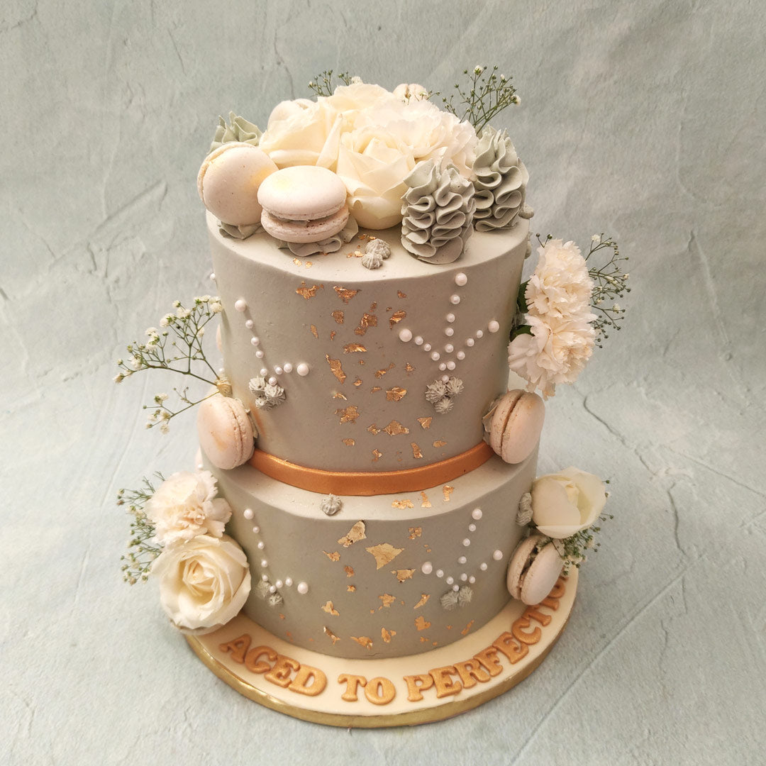 Floral Engagement Cake | Engagement Cake | Order Custom Cakes in ...