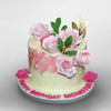 Rose cake with roses on top and butter scotch flavour. This Floral cake matches all your celebrations moments