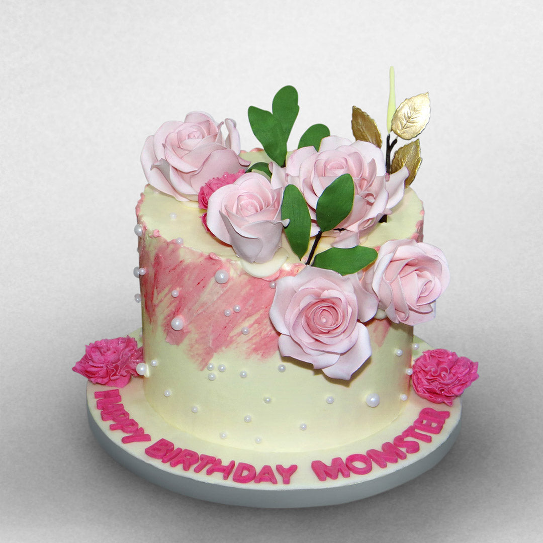 Pink Flower Cake Birthday
