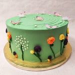Flowers And Butterfly Cake
