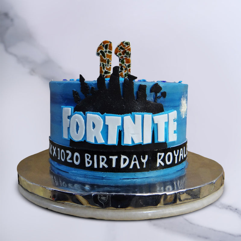 This fortnight theme cake was designed specifically for the gamers whose special day could be made a lot more special with a fortnite birthday cake. So while you saved the world, we saved our love for this fortnite cake design that's made just for you.