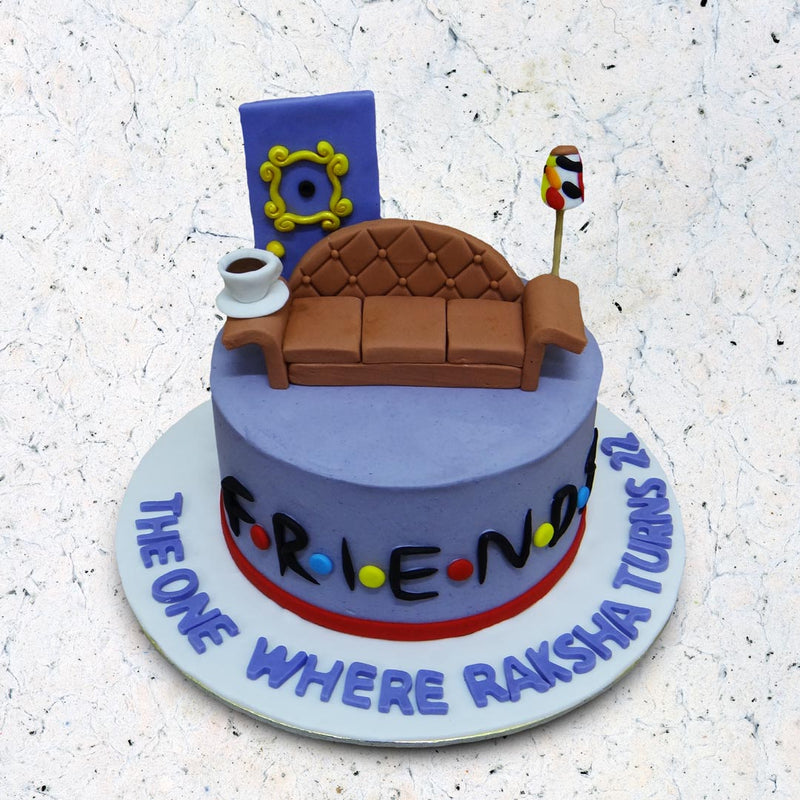 Friends theme birthday cake to elevate the celebration with the most famous tv series 