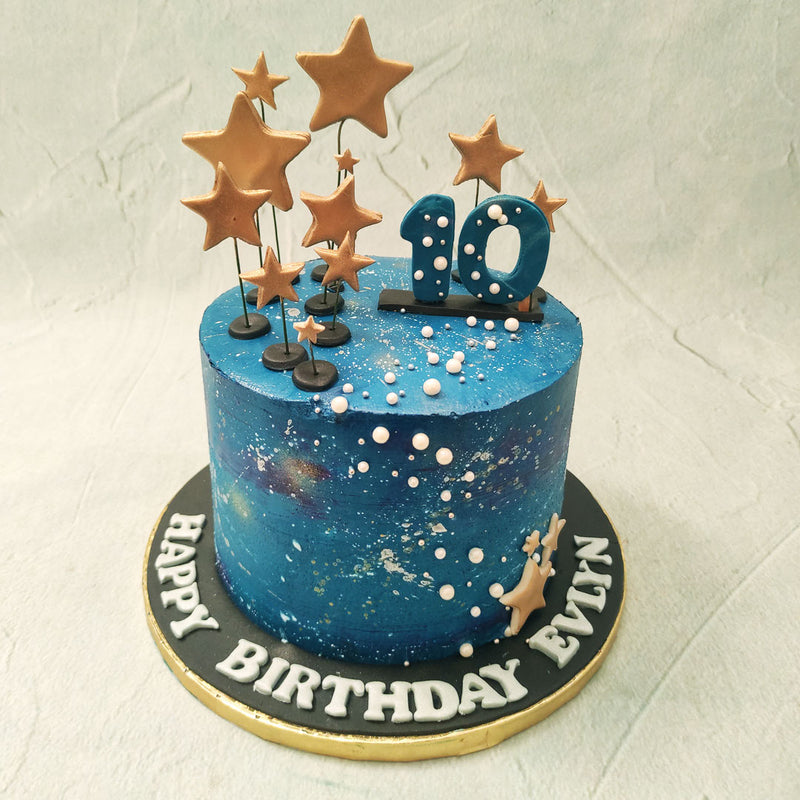 Galaxy birthday cake