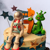 This galaxy theme cake with astronauts and aliens on top will surely surprise your kid as his kids birthday cake