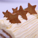 Gingerbread Yule Log Cake - close up