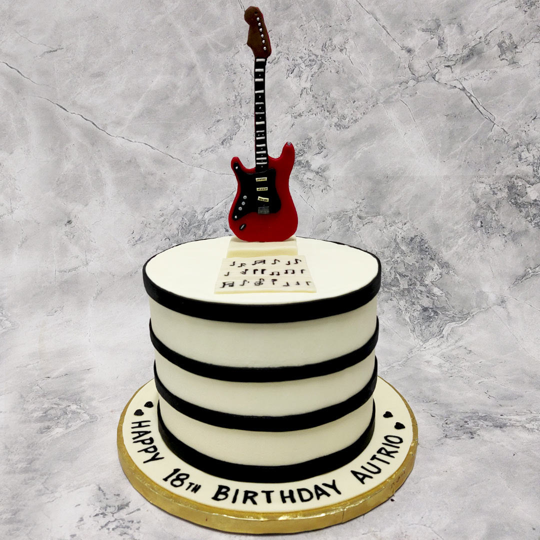 Guitar Themed Cake | Guitar cake | Guitar Birthday Cake – Liliyum ...