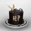harry potter birthday theme cake with chocolate ganache. Customised theme cake for birthday celebration. 