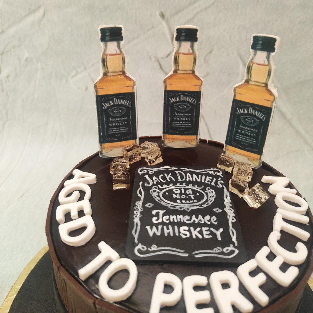 Jack Daniel's Whiskey Bottle Theme Cake