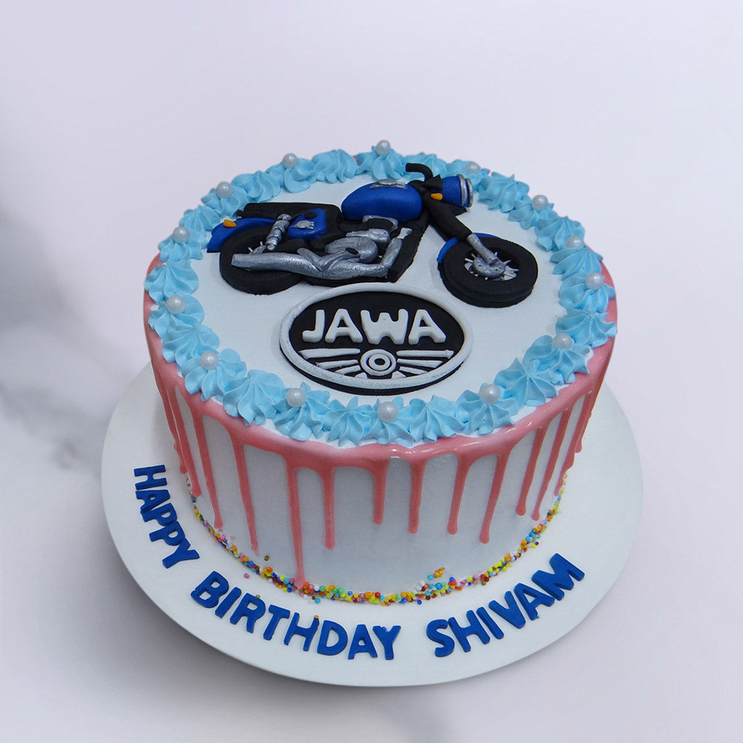 Bike Cake | JAWA Bike Theme Cake | Designer Cakes in Bangalore ...