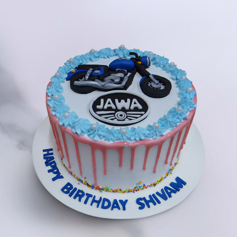 JAWA bike theme cake a perfect birthday cake for dad