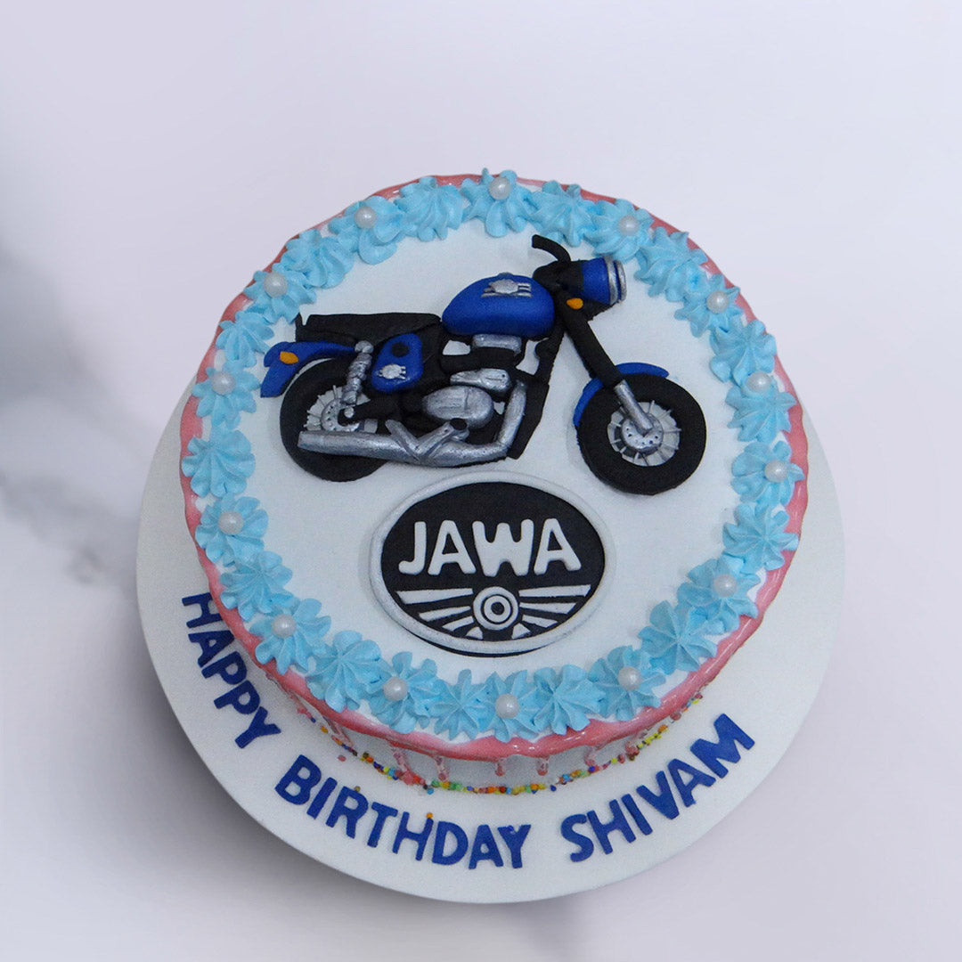 Bike Cake | JAWA Bike Theme Cake | Designer Cakes in Bangalore ...