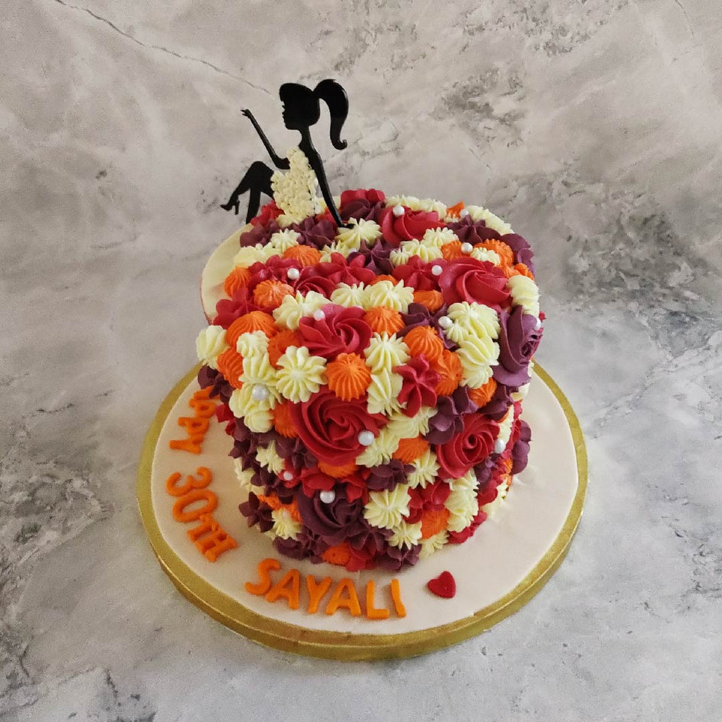 Lady Dress Cake | Rosette Cake