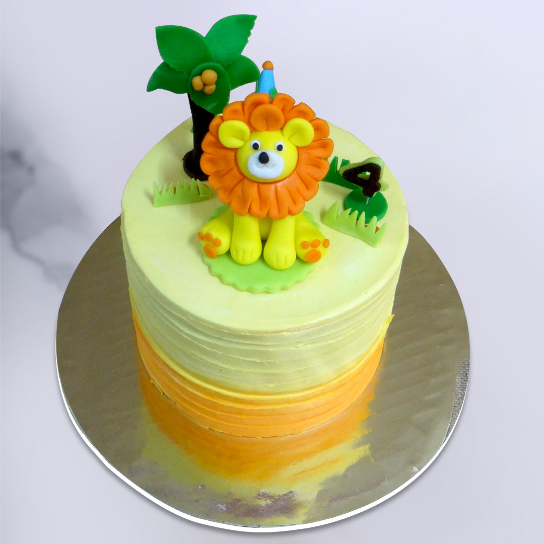 first-birthday-lion-custom-cake-for-new-born-opulence-bakery - Opulence  Bakery