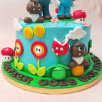 With mushrooms, Goomba and other icons popularly spotted in the game, this video game cake will transport you from reality into Mario's world of fun and fantasy.
