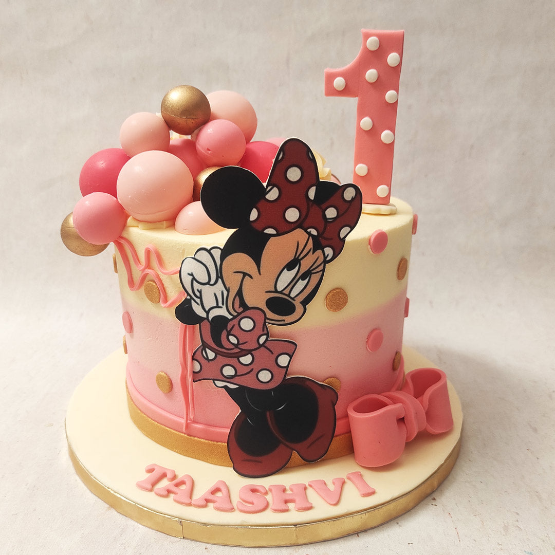Minnie Mouse Pink Cake | Minnie Mouse Theme Cake | Minnie Cake ...