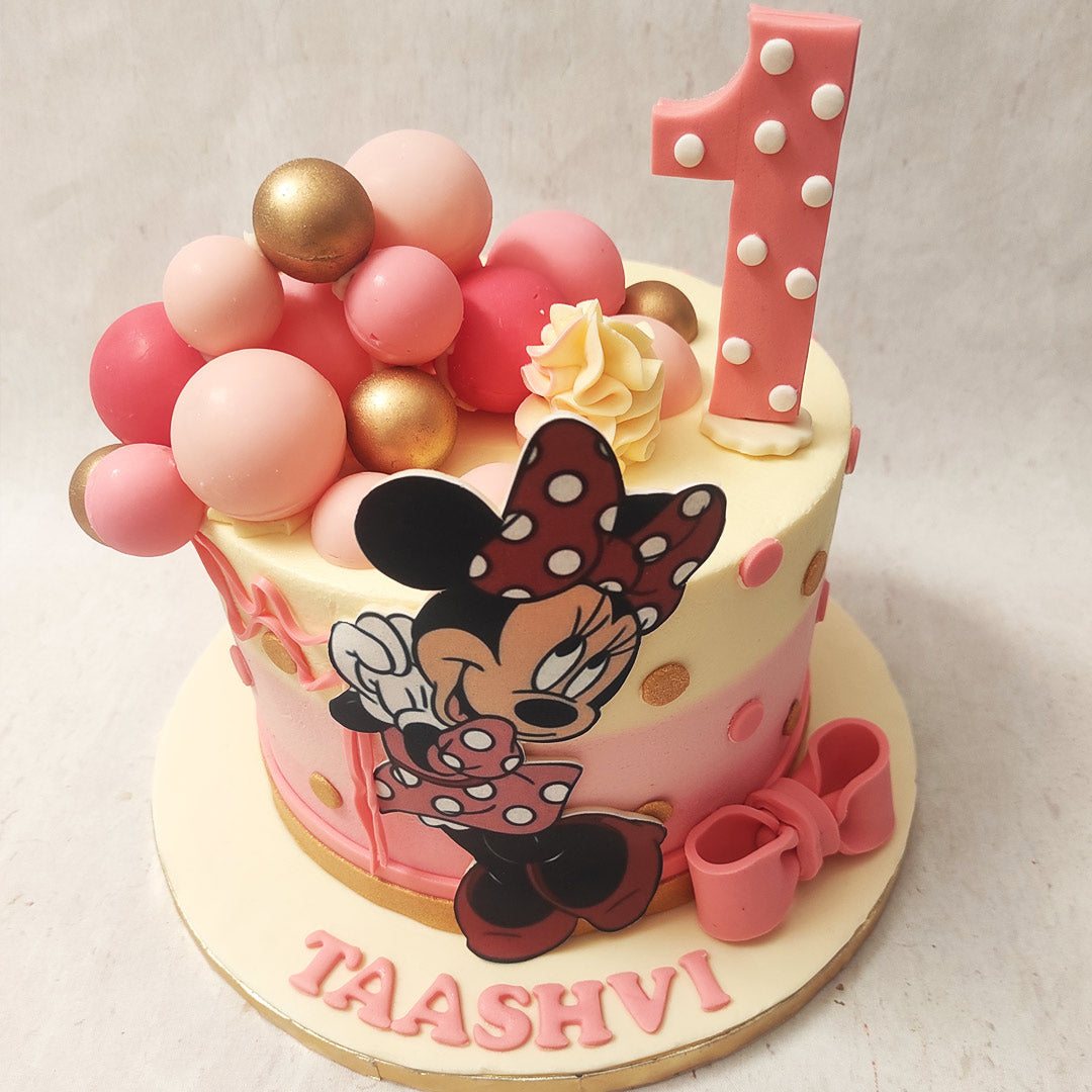 Minnie Mouse Pink Cake | Minnie Mouse Theme Cake | Minnie Cake ...