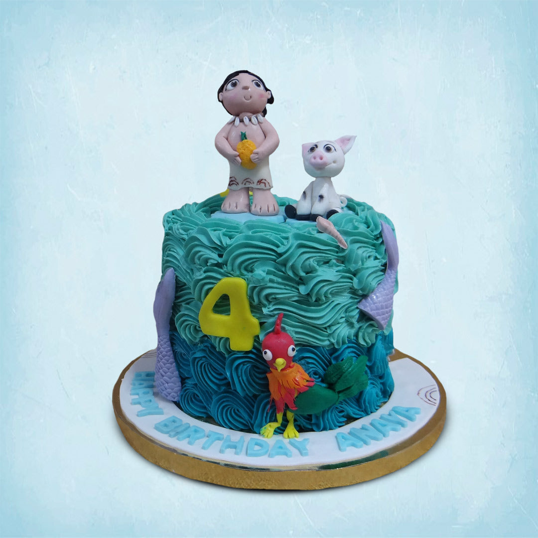 Moana Cake, Kids Birthday Cake