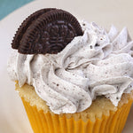Oreo Cream Cupcakes Closeup