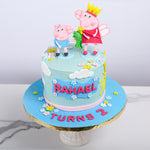 Peppa pig cake is a cartoon cake which is very famous amongst the kids, Its a kids birthday cake that will make the whole moment more cherisable for them to celebrate the birthday with Peppa pig cake design