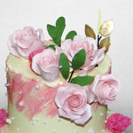 Pink rose cake for floral theme cake. order online this beautifull designer cake with flowers on top