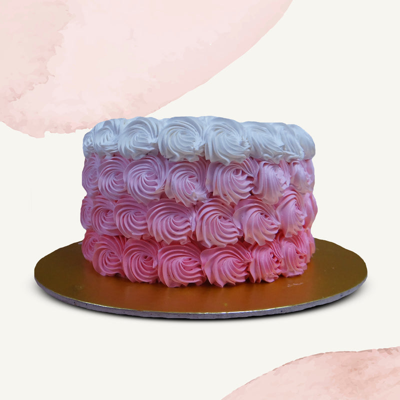 The baby smash cake looks extremely alluring in shades of pink and white  with ombre swirls. Imagine being given this pink smash cake to pound, smoosh and smudge or do whatever a baby wants to do with his/her first birthday cake. Herein lies delicious creamy layers to experiment with !!!