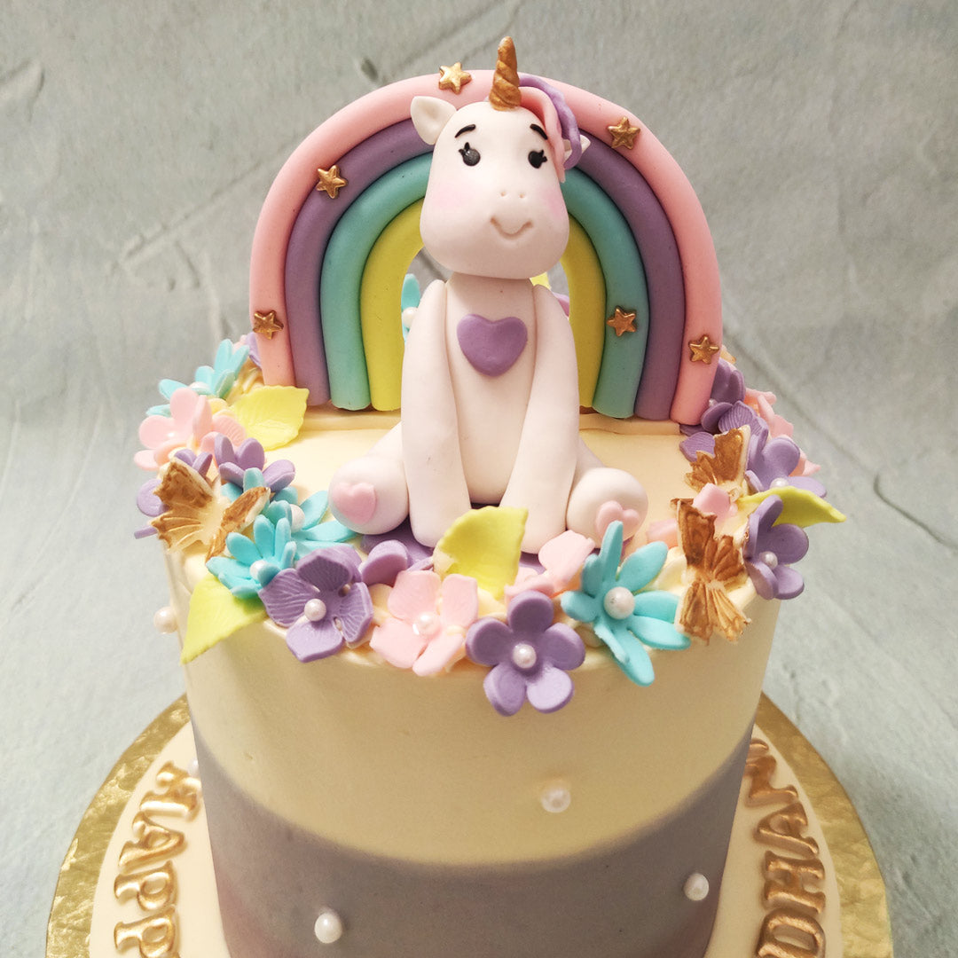 Silver and purple unicorn cake - Decorated Cake by - CakesDecor