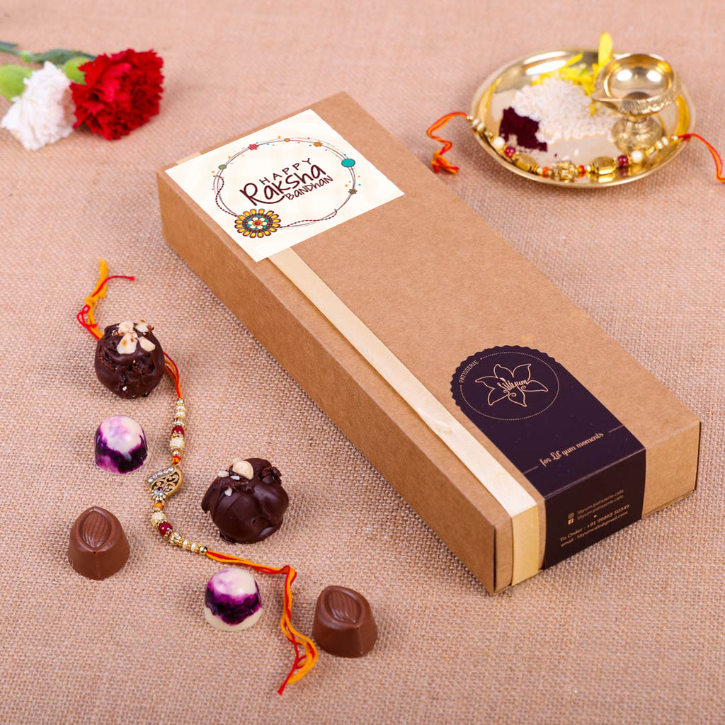 Rakhi Gift Hamper | Rakhi & Homemade Chocolates | Choco-n-Nuts
