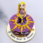 Rapunzel princess cake - Top view