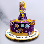Rapunzel princess cake - Front view