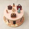With popular brands of handbags, perfume bottles and make-up on top, this birthday cake for her, just screams out,”It’s present time!”